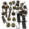 Image 1 : Group of Vintage Door Hardware & Furniture Fittings - Door Knobs, Casters, Face Plates, Scale and mo