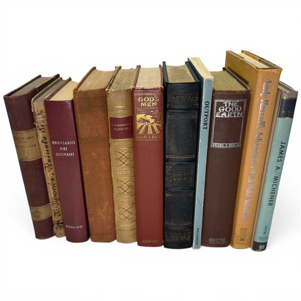 Vintage Hardcover Book Lot (Multiple Titles) - Pearl S. Buck, Michener, Outport & More