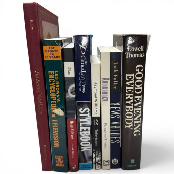 Media & Journalism Book Lot (8 Volumes) - Television, Cultural Studies, Writing & Reporting