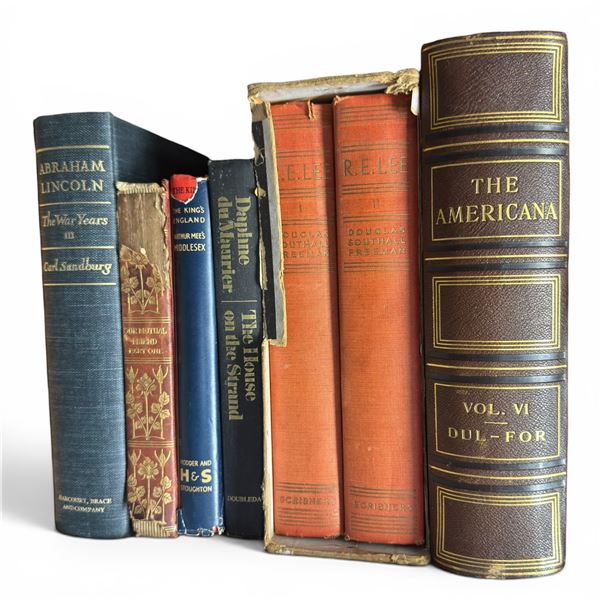 Vintage Hardcover Book Lot (7 Volumes) - Sandburg, Dante, Du Maurier, Freeman & More