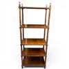 Image 3 : Victorian Bamboo Etagere Style Bookcase Shelving Unit 26x16x67"