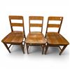 Image 2 : 3 Vintage Oak Schoolhouse Chairs Seat Hieght is 18'