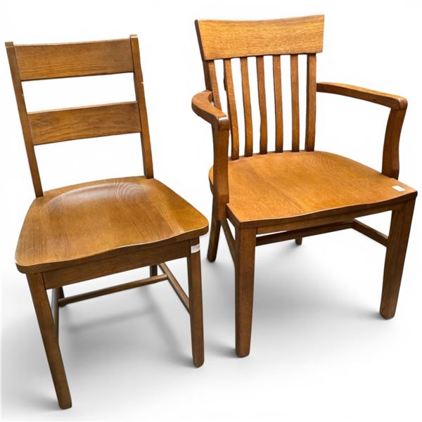 Solid Oak Chairs: Henderson Students Chair and Office Specialty Manufacturing Office Chair
