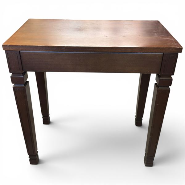 Wood Side Table with Flip Top for Storage