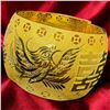 Image 2 : 24 KT Gold Double Happiness Chinese Wedding Bangle by Chow Tai FookJewelry - 40mm wide - Dr