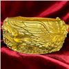 Image 4 : 22KT Gold Embossed High Relief Chinese Wedding Bangle by Chow Tai Fook Jewelry
