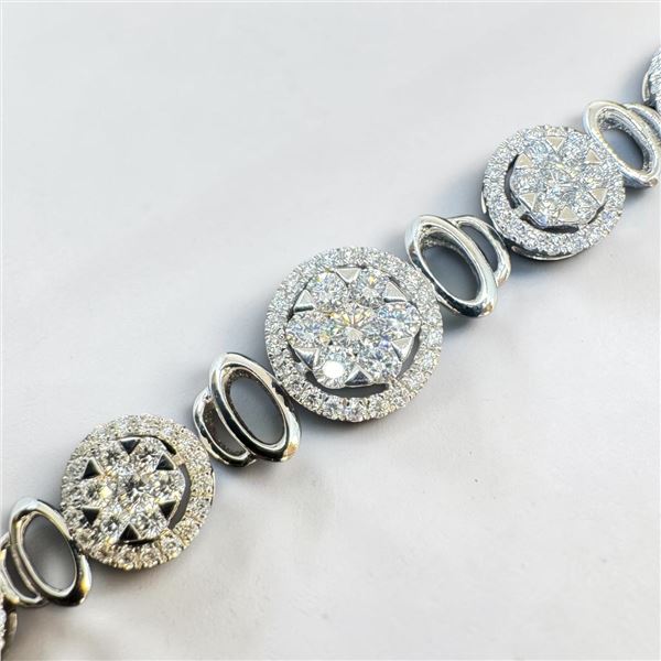 3.609 CTW Diamond 18KT White Gold Bracelet by Chow Tai Fook Jewelry