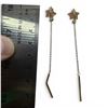 Image 9 : Pair of 18 KT Rose Gold  Earrings by Chow Tai Fook Jewelry - "Good Luck" Star Disc with 2.5"