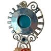 Image 3 : 4 Gemstone & Crystal Pendants Stamped .925 (Amethyst, Turquoise, Lapis & Purple Copper Turquoise) -