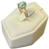 Image 2 : New 1.7 CT Blue Zirconia Ring Set in Sterling Silver - Size 5 3/4 (Oval Cut / Claw Set - Gemstone is