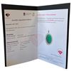 Image 3 : New 11.90 CT Emerald & Cubic Zirconia Pendant in Gold Plated Sterling Silver Setting (Oval Cut / Cla
