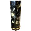 Image 6 : Mid-Century Modern Black Lacquer Chinoiserie Jewelry Cabinet with Brass Hardware - Floor Standing - 