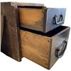 Image 3 : Antique Japanese 2 Drawer Document Box with Slide Front Lid - 7" x 11" x 8" tall