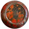 Image 4 : Group of Decorative Asian Collectibles - Including a bronze censure & painted woven bamboo sewing bo