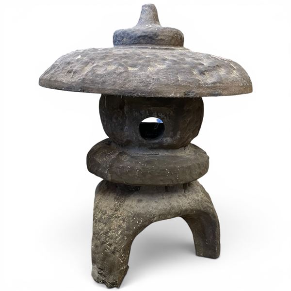 Concrete Pagoda Garden Sculpture - 16" tall x 16" diameter - Very heavy to ship