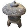 Image 3 : Concrete Pagoda Garden Sculpture - 16" tall x 16" diameter - Very heavy to ship