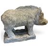 Image 1 : Stone Composite Wild Boar Garden Sculpture - 10" x 25" x 19" tall - Very heavy to ship