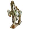 Image 2 : Chinese Tang Dynasty Style Sancai Glazed Ceramic Horse Sculpture - 9" x 18" x 18" tall (small chip o