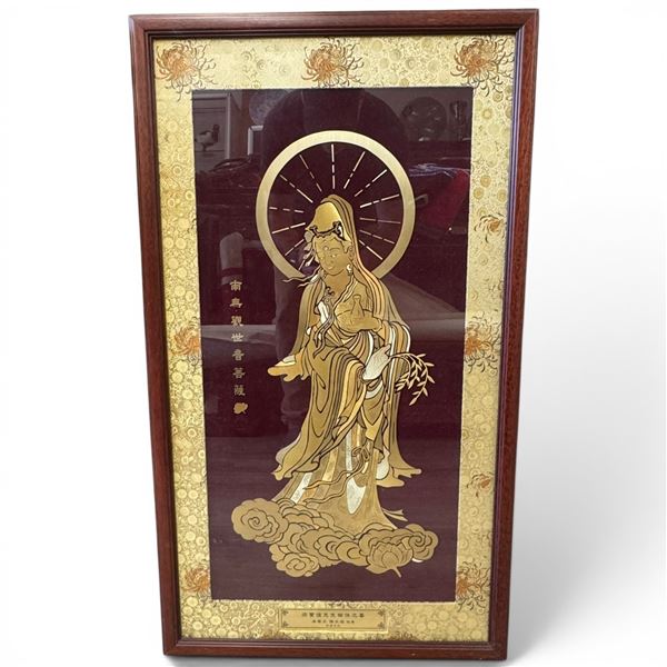 Framed 3D Depiction of Guan Yin Bodhisattva (20" x 35")