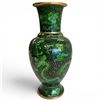 Image 2 : Stunning Green Dragon Cloisonné Vase - 8" tall x 5" diameter
