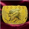 Image 4 : 24 KT Gold Double Happiness Chinese Wedding Bangle by Chow Tai Fook Jewelry- 40mm wide