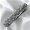 Image 2 : 3.609 CTW Diamond 18KT White Gold Bangle Bracelet by Chow Tai Fook Jewlery - 7.5mm wide -21.41 grams