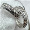 Image 3 : 18 KT White Gold Huggie Earring by Chow Tai Fook Jewelry  - 3.6mm wide x 9.8mm diameter