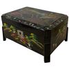 Image 2 : Vintage Japanese Musical Jewelry Box with Keys & 5 Carved Foo Dragon Figures (Music box is 5" x 7" x