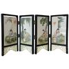 Image 3 : 5 Pcs. Group of Asian Items - Iron Tea Pot, Mini Folding Screen, & 3 Carvings (Mini screen is 8" tal