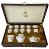 Image 1 : New White Jingdezhen Porcelain Tea Set in Gift Box -  Landscape-Themed