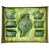 Image 1 : New Chinese Ceramic Celadon Koi Fish Tea Set in Presentation Box - Raised Gold Fish Relief in Bottom