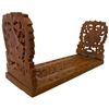 Image 1 : Vintage Ornate India Carved Wood Book Holder - 5" x 13"