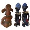 Image 2 : Mexican Terracotta Figure & Yoruba Ere Ibeji Twin Figures from Nairobi (Twins are 11" tall)