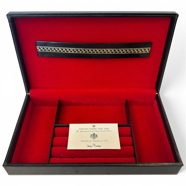 Swedish Design Philippe Men's Valet Jewelry Box - 6.5" x 10.5" x 2" deep