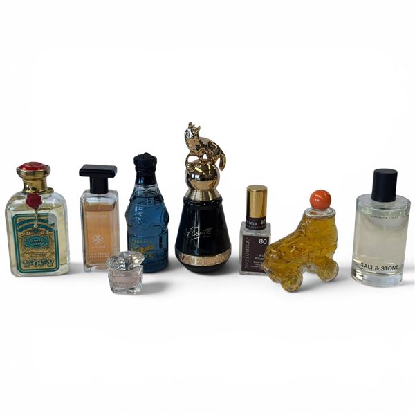 8 Bottles of Assorted Cologne (French Avenue "Fierte", "4711"Tokyo Milk, "Wild Whims 80", Versace "B