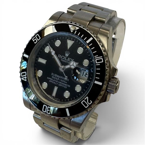 Men's Replica Rolex Submariner Oyster Perpetual Watch - 40mm wide face - Preowned