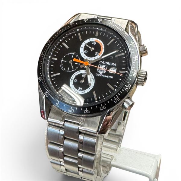 Carrera Chromometer Watch with Tag Heuer Logo - 39.3mm face - Preowned