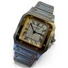 Image 2 : 1990s Galbée Watch with Cartier Santos de Cartier Logo - Model: 987901- 29mm stainless steel case, s