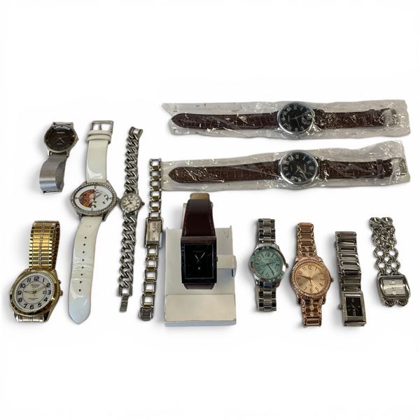 12 Assorted New and Preowned Watches - Standard, Honhx, Armitron, Titus and More