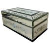 Image 3 : Mirrored Jewelry Box with Assorted Clean Jewelry - Box measures 5.5" x 10" x 4" deep