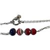 Image 2 : Italian Amore & Bac Sterling & Murano Glass Beads on 17" Chain