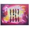 Image 4 : Red Cluster" (1992) by Harry A. Stanbridge, Large Magic Sticks Abstract, 36x48, Ex-Bau-Xi Gallery