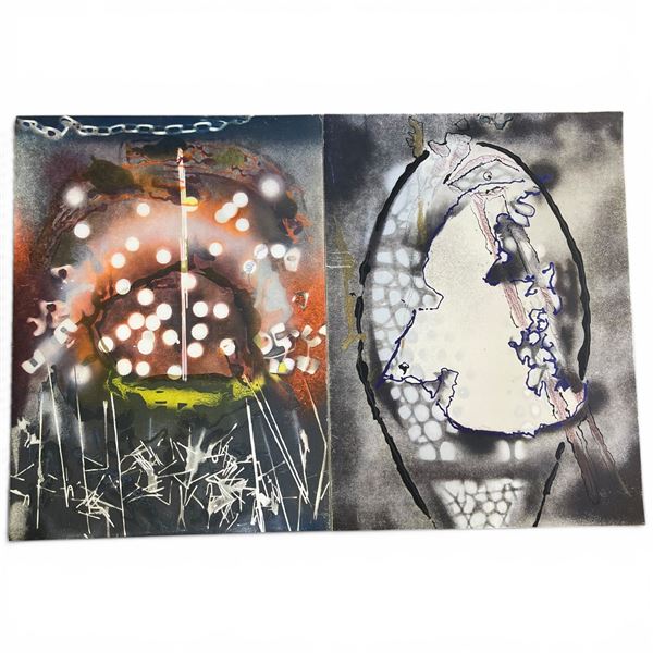 Le Testament De l'Oye - Diptych, Color Lithograph (1990-1996) by Jean-Paul Riopelle 30x22 (2 Pieces)