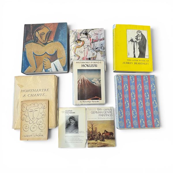 8-Volume Illustrated Art Reference Collection: Ukiyo-e, Beardsley, Montmartre & Genre Art