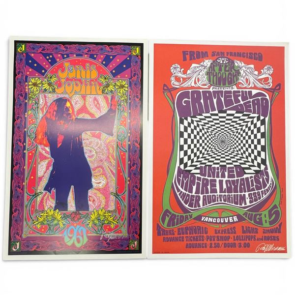 Signed Bob Masse Rock Posters - Janis Joplin & Grateful Dead, Prints