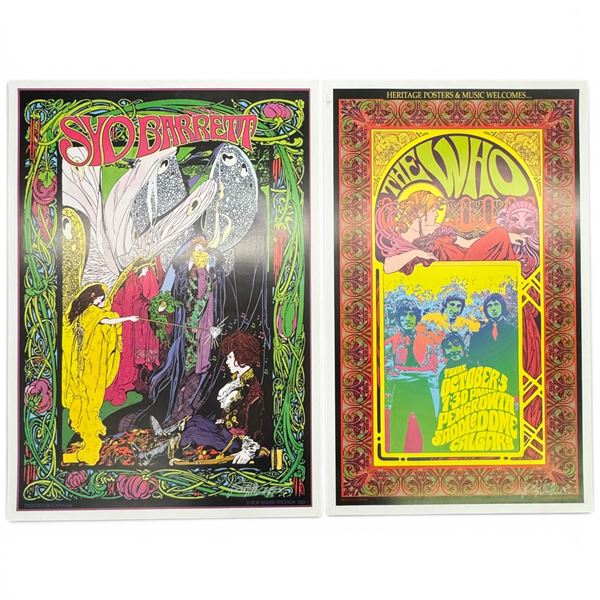 Signed Bob Masse Rock Posters - Syd Barrett & the Who, Limited-Edition Prints
