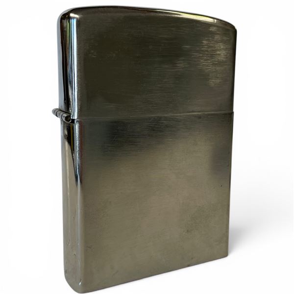 Japanese Stainless Steel Flip Top Novelty Table Lighter - 1.5" x 4.5" x 6.75" tall