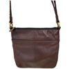 Image 3 : Costanza Rota Woven Leather Crossbody Bag & Fossil Brown Leather Purse - Preowned - Woven bag is 3"