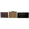 Image 2 : 2 Vintage Eel Skin & 1 Brown Leather Billfold Wallet - Preowned