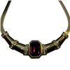 Image 2 : 1980 Christian Dior Amethyst Crystal 16" Necklace - Stamped Chr. Dior on the Clasp, Body and Metal T